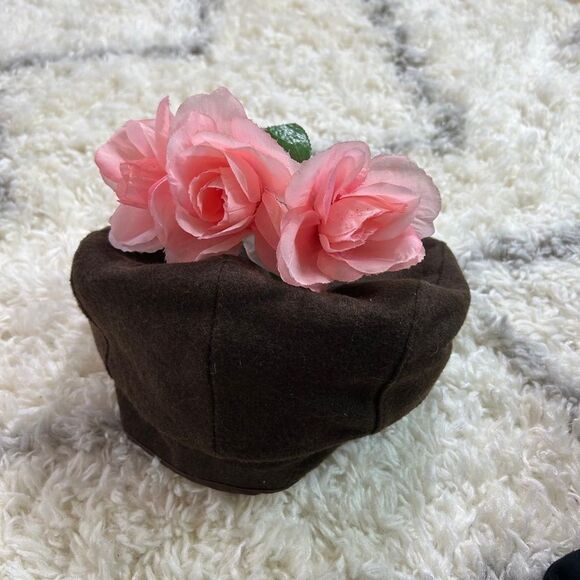 Scala Brown Beret hat with wool - Picture 4 of 8